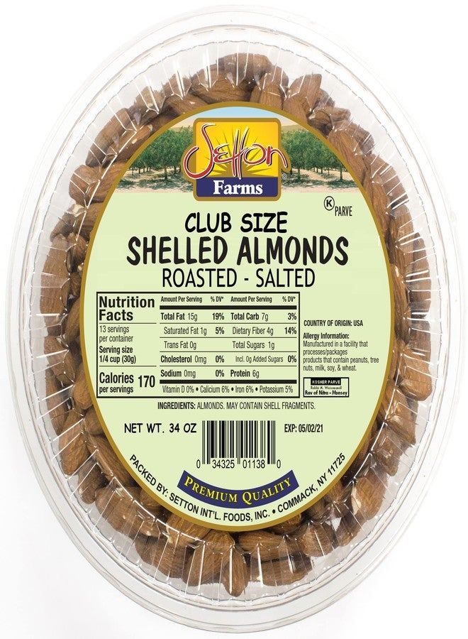 Setton Farms Almonds Shelled Natural Whole | Raw | Non-GMO | Premium Quality | Bulk Value Size 34 Oz (2 Lb 2 Oz.) - Image 2