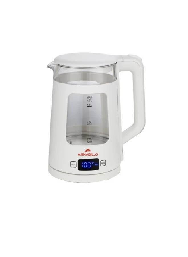 غلاية أرماديلو الزجاجية ديجيتال ١,٧ لتر (١٨٥٠-٢٢٠٠ واط) - ARM-SDA-KTL-WH-0001