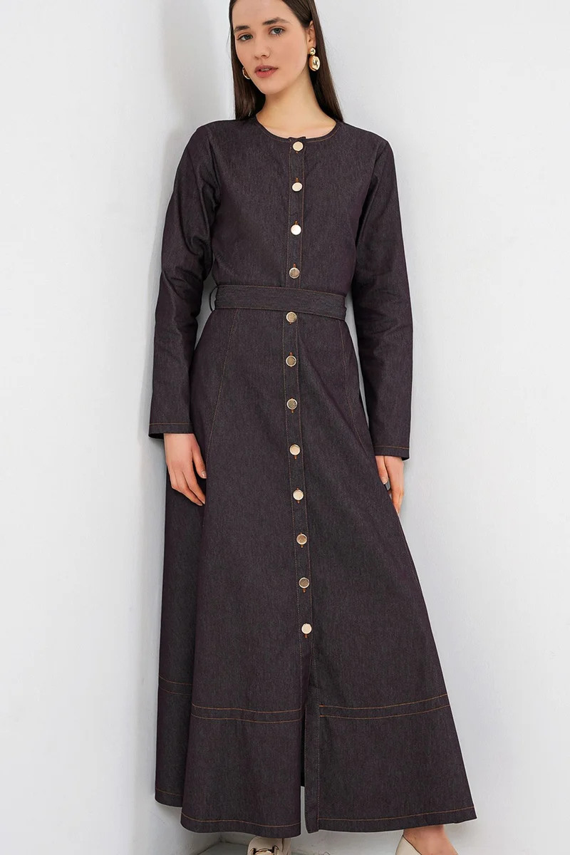 بيغ دارت BDART Belted Denim Midi Dress