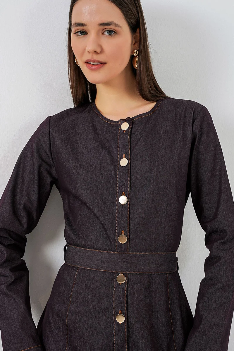 بيغ دارت BDART Belted Denim Midi Dress