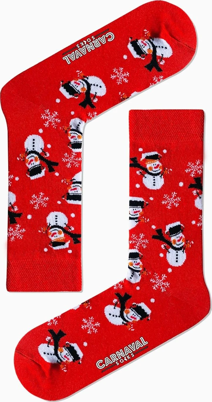 Carnaval Socks Christmas Snowman Patterned Colorful Socks