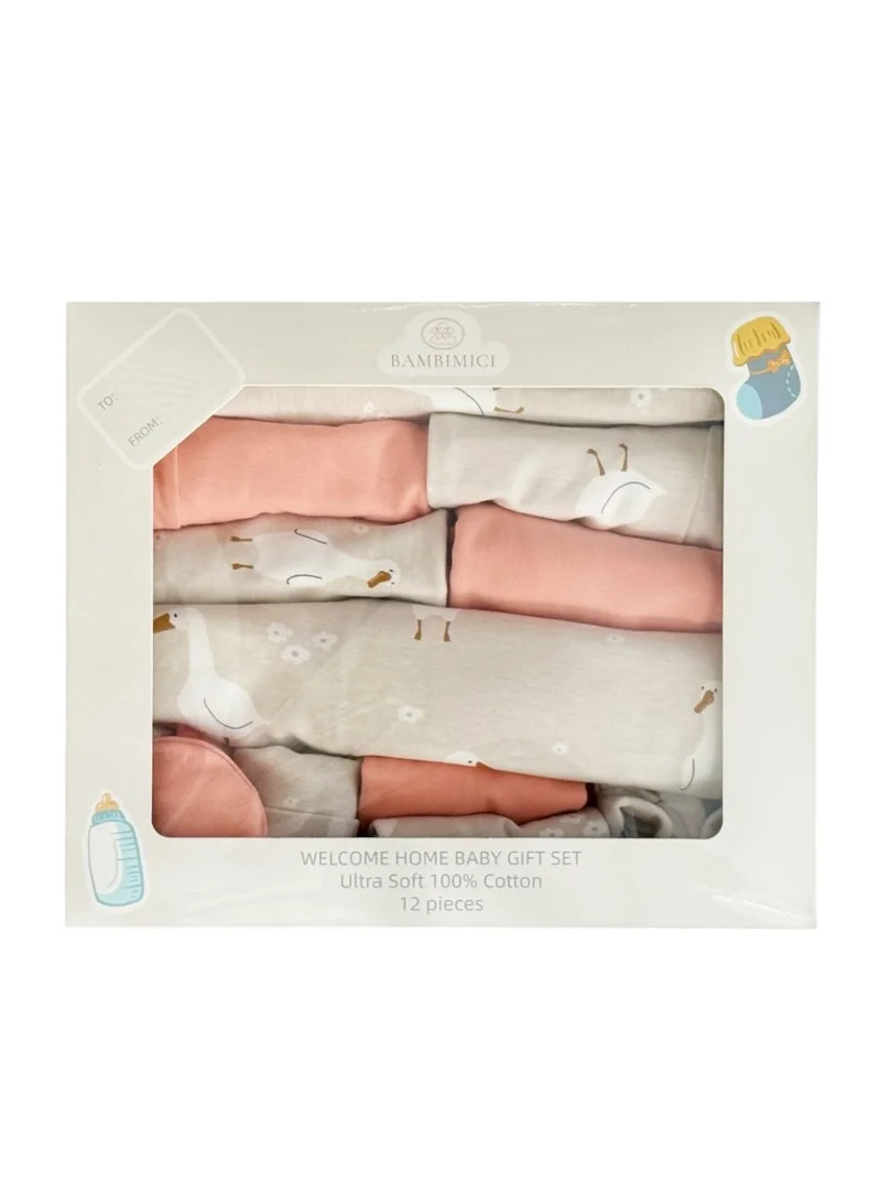 Bambimici Bambimici -  Welcome Home Baby Set for Baby Girls Box of 12 - Multicolor