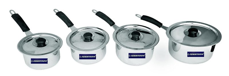 TENNYSON Stainless Steel 20 G Sauce PAN Set OF4 with LID - Image 3