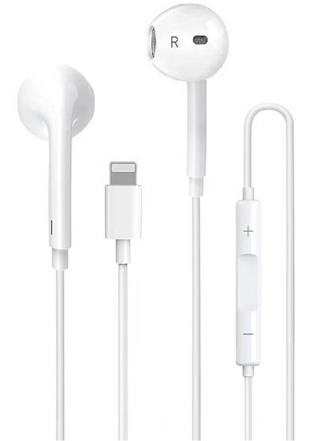 Generic - NEW Lightning Wired Headphones with Built-in Microphone & Volume Control – In-Ear Stereo Headset Compatible with iPhone - Image 1