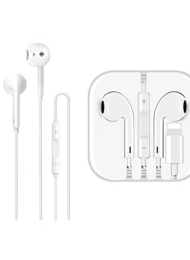 Generic - NEW Lightning Wired Headphones with Built-in Microphone & Volume Control – In-Ear Stereo Headset Compatible with iPhone - Image 1