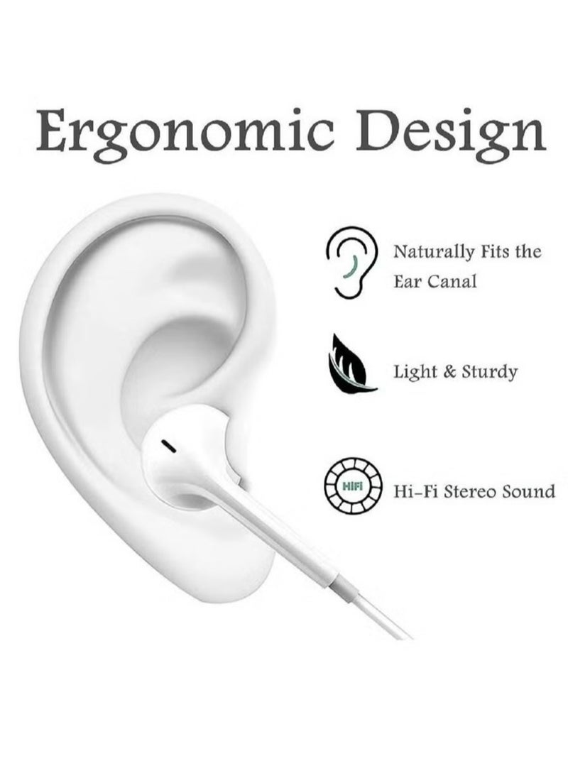 Generic - NEW Lightning Wired Headphones with Built-in Microphone & Volume Control – In-Ear Stereo Headset Compatible with iPhone - Image 1