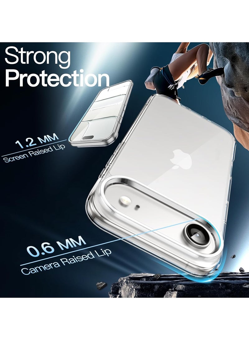 Mismo Clear Shockproof Case for iPhone 17 Air– Ultra Thin Transparent TPU Cover, Anti-Scratch & Anti-Yellowing Crystal Clear Protective Bumper Case - Clear - Image 4