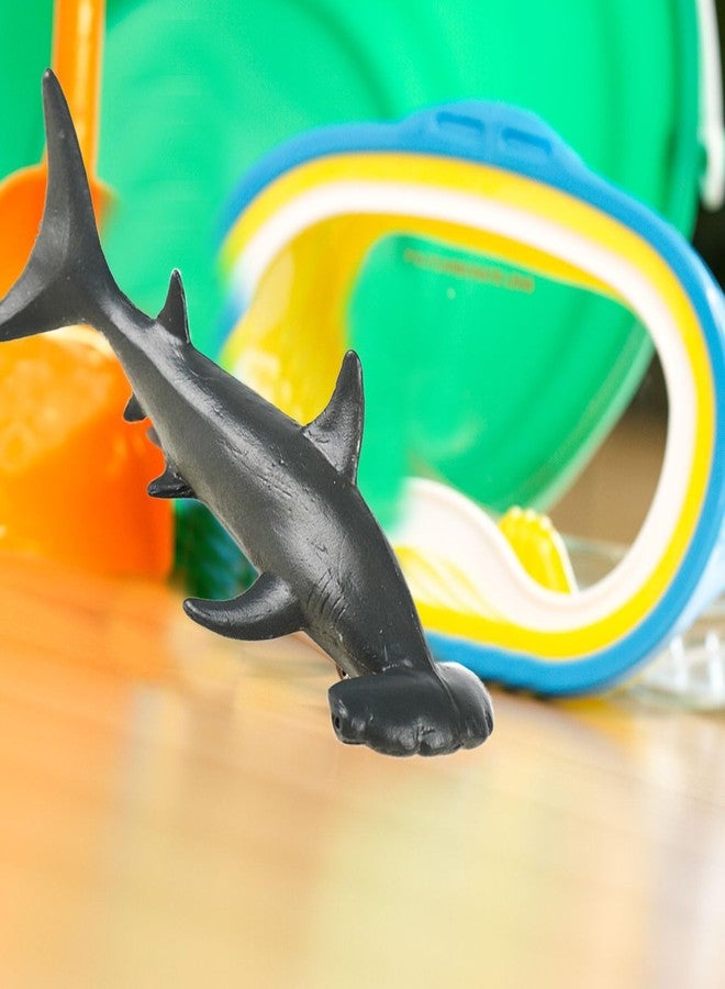 لعبتان على شكل سمكة قرش، ألعاب أسماك للأطفال، مجسم سمكة قرش المطرقة، لعبة تعليمية، ديكور منزلي، هدية لمحبي الحيوانات وهواة الجمع والمعلمين - Image 3