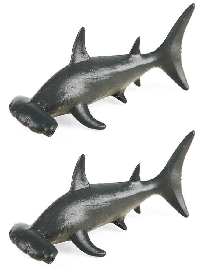 لعبتان على شكل سمكة قرش، ألعاب أسماك للأطفال، مجسم سمكة قرش المطرقة، لعبة تعليمية، ديكور منزلي، هدية لمحبي الحيوانات وهواة الجمع والمعلمين - Image 1