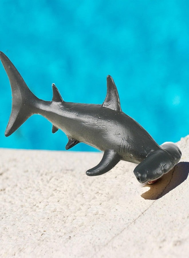 لعبتان على شكل سمكة قرش، ألعاب أسماك للأطفال، مجسم سمكة قرش المطرقة، لعبة تعليمية، ديكور منزلي، هدية لمحبي الحيوانات وهواة الجمع والمعلمين - Image 4