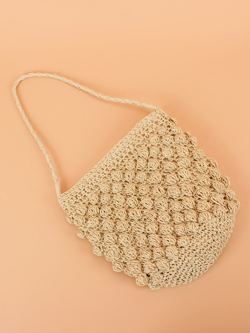 A Generation Of Straw Woven Bag Woven Bag Handbag Beach Bag Women'S Bag Fashion Joker Bucket Bag - Image 2