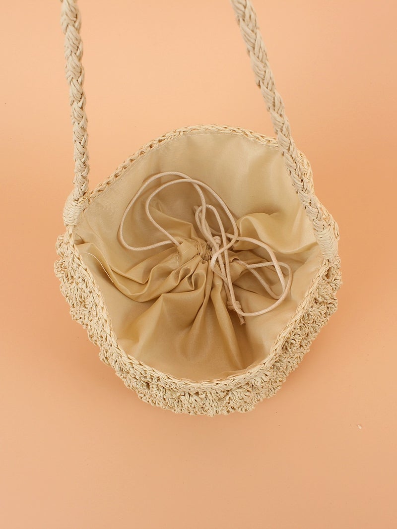 A Generation Of Straw Woven Bag Woven Bag Handbag Beach Bag Women'S Bag Fashion Joker Bucket Bag - Image 4