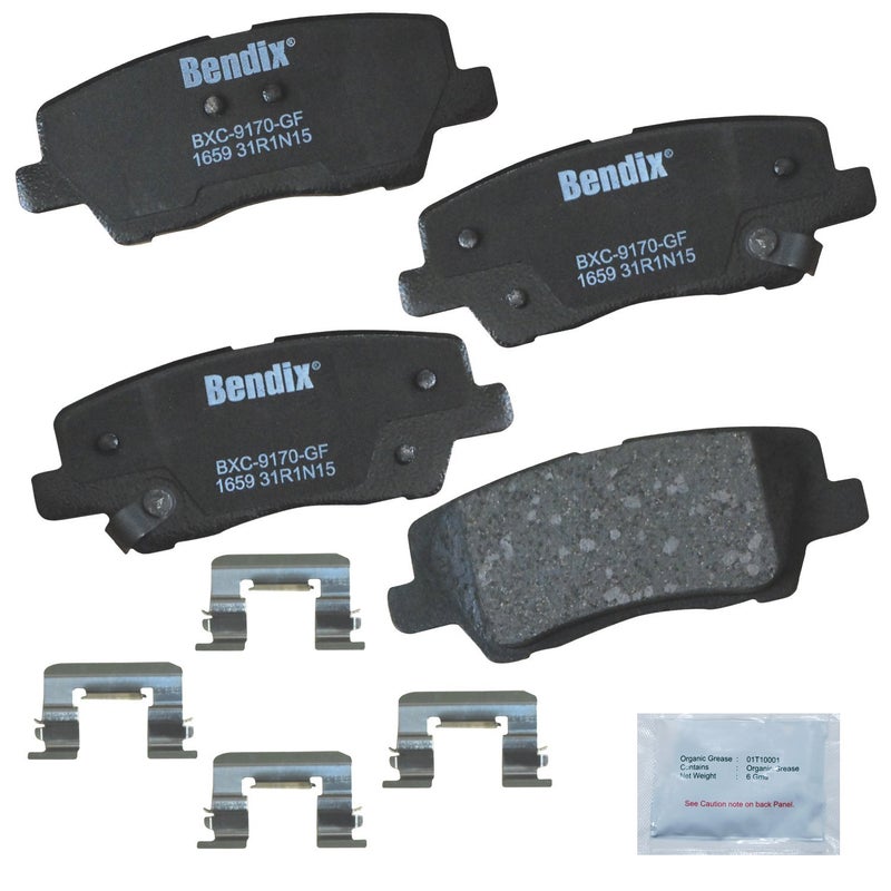 Bendix Priority1 CFC1659 Ceramic Rear Brake Pads for Cadillac ATS 2018-2013, CTS 2019-2014 - Image 2