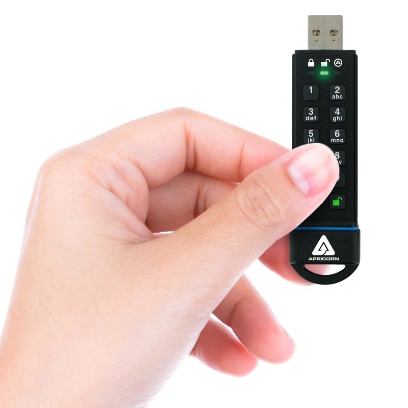Apricorn 120GB Aegis Secure Key FIPS 140-2 Level 3 Validated 256-bit Encryption USB 3.0 Flash Drive (ASK3-120GB) - Image 4
