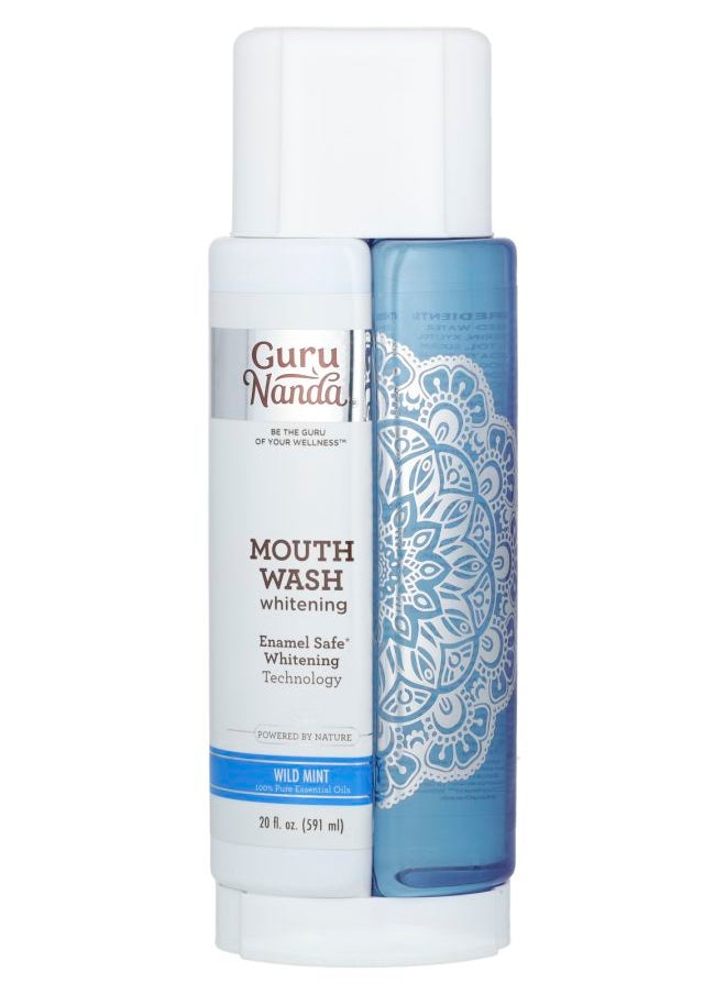 GuruNanda - Mouth Wash Whitening Wild Mint 20 fl oz (591 ml) - Image 1