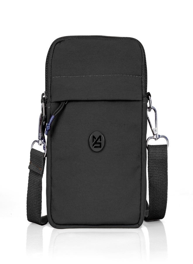 JI ACCESSORIES J I ACCESSORIES Crossbody Bag with Adjustable Strap - Slim, Compact & Stylish Shoulder Bag (BLACK) - Image 2