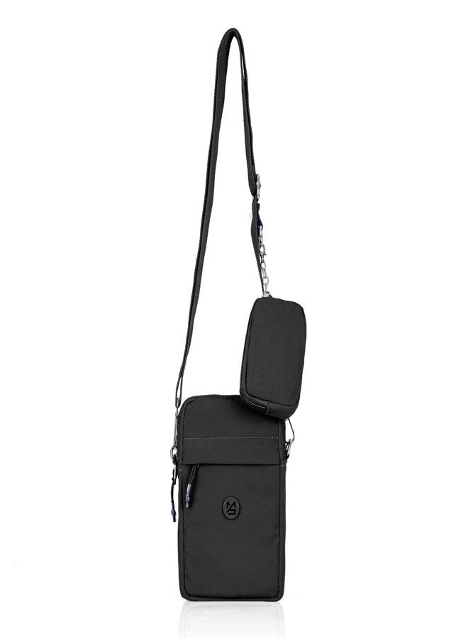 JI ACCESSORIES J I ACCESSORIES Crossbody Bag with Adjustable Strap - Slim, Compact & Stylish Shoulder Bag (BLACK) - Image 3