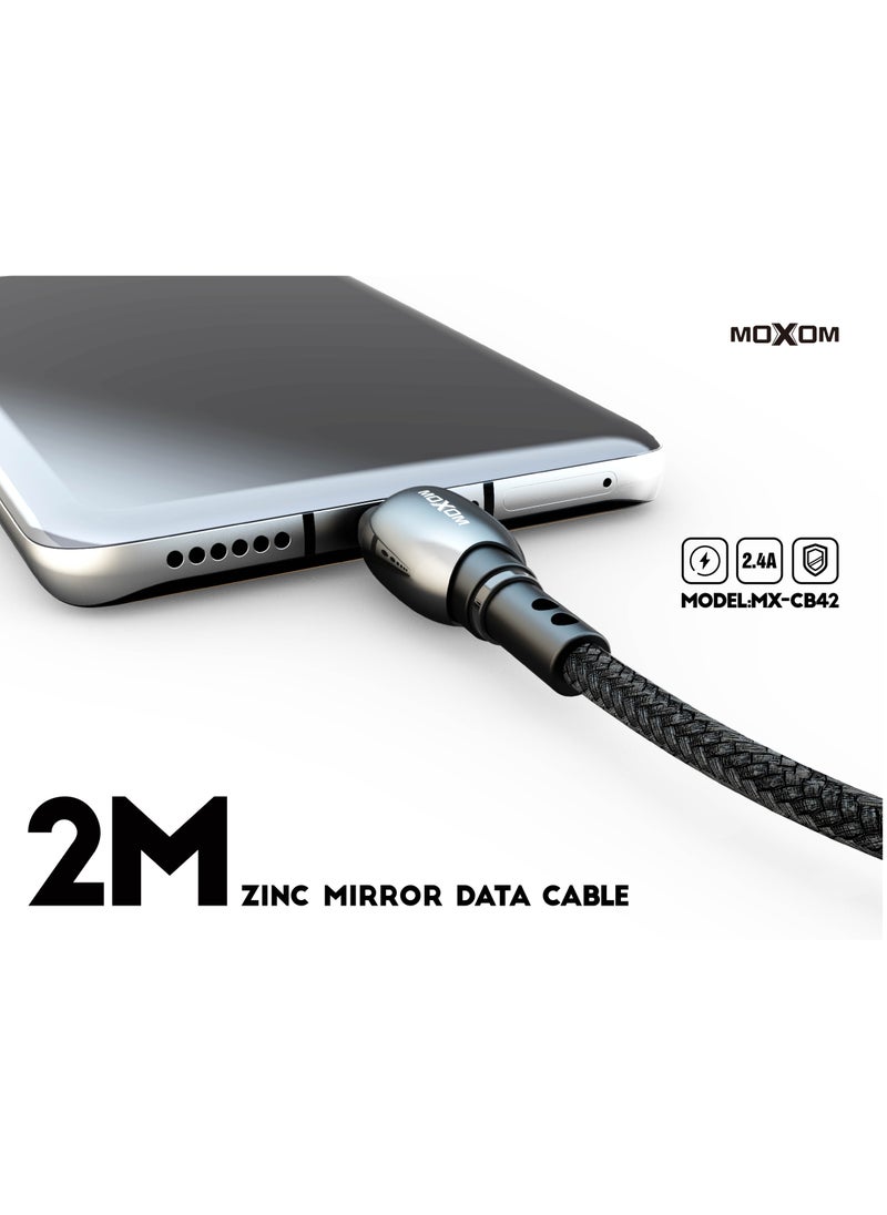 MOXOM MX-CB42 Fast Charging 2 Meter Type-C Data Cable  - Image 2