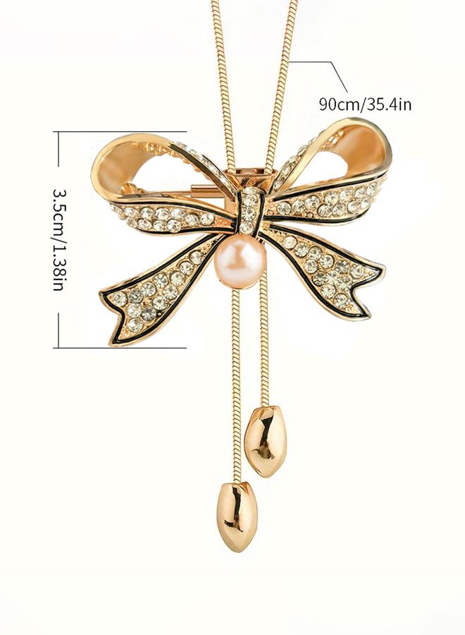 Take Two Embellished Bow Detail Necklace - Image 3