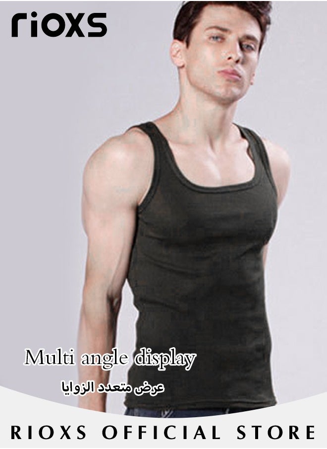 RIOXS - Men's 3-Pack Basic Workout Tank Top Set Athletic Muscle Vest Bodybuilding Quick Dry Sleeveless T-Shirt - Image 1