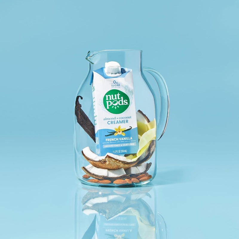 nutpods French Vanilla Almond + Coconut Creamer - Unsweetened & Dairy-Free - 12-Pack - Image 4