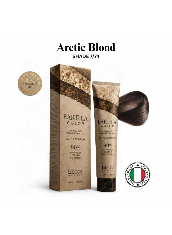 bbcos Earthia Hair Color 100ml 7.74 - Image 1