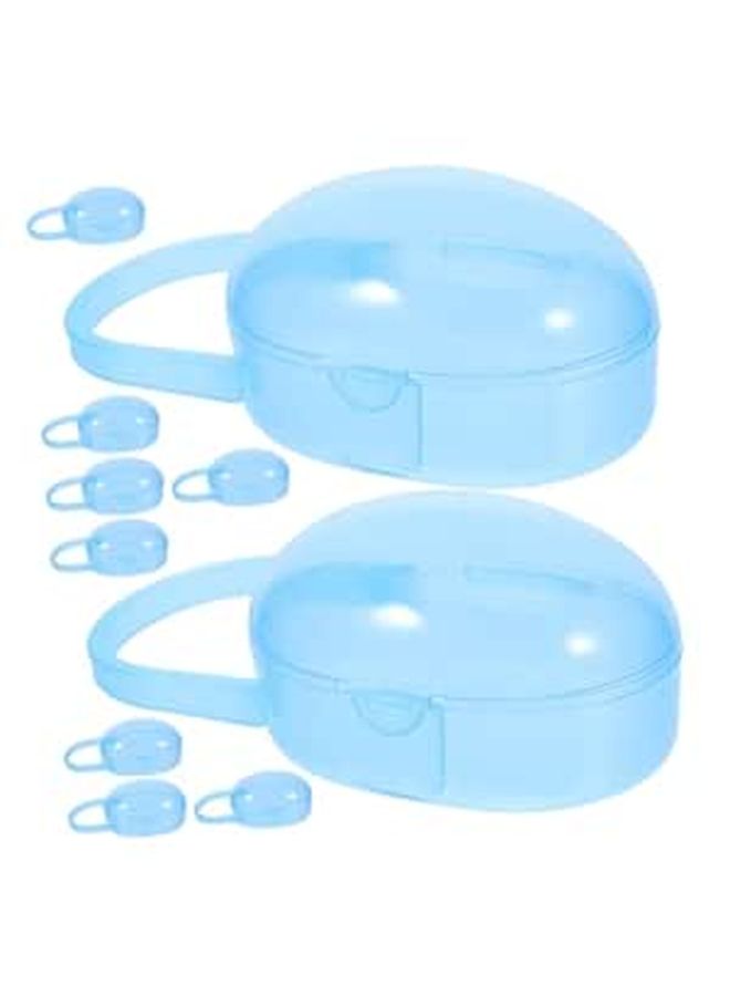 10pcs Portable Pacifier Holder Case with Secure Closure for Diaper Bag Organization