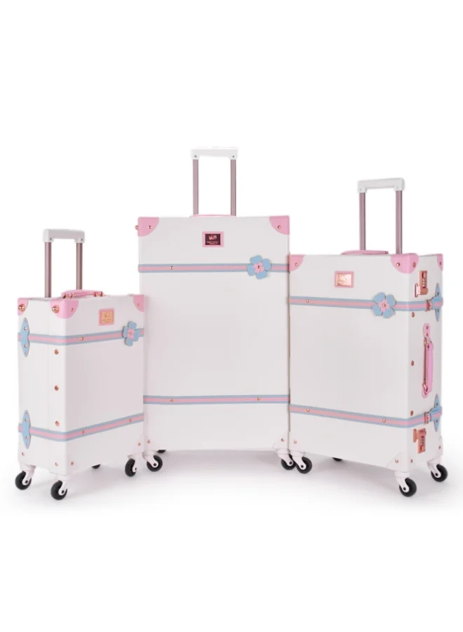 LIMRA Travel Bags Classic Leather Luggage 4 Pcs Set 28''-24''-20'''-13'''Inches