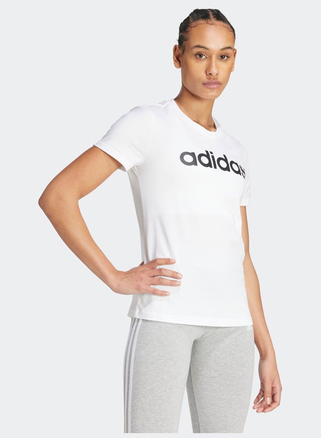 Adidas Essentials Slim Logo T-Shirt  - Image 4