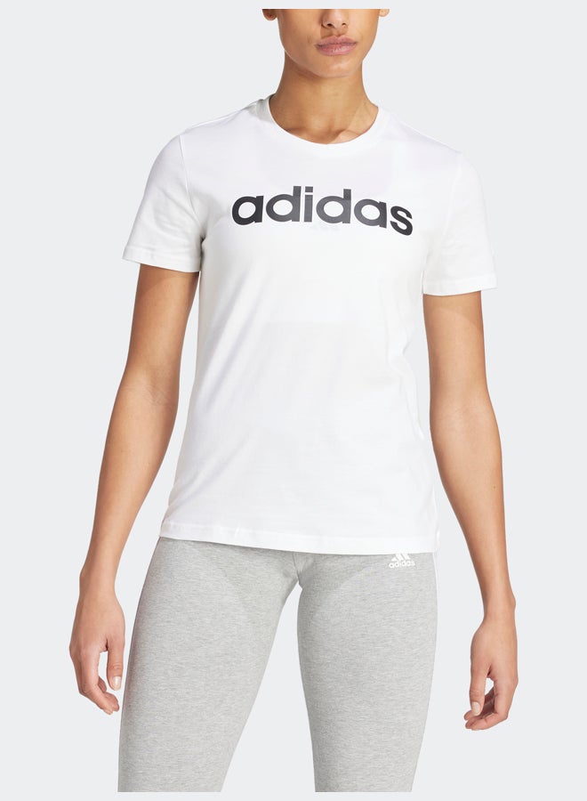 Adidas Essentials Slim Logo T-Shirt  - Image 2