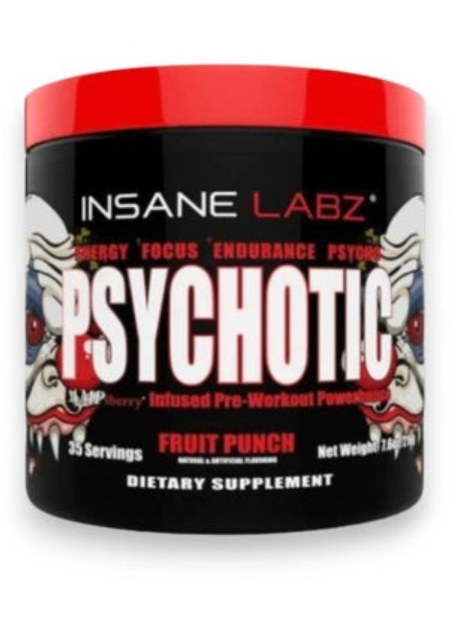 Insane labz Psychotic, Fruit Punch Flavour, 35 Servings 