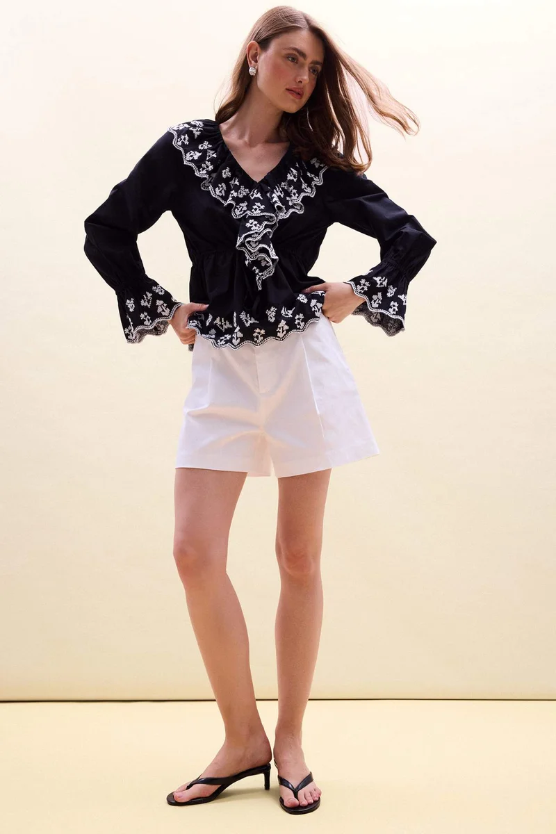 ديفاكتو Regular Fit Long Sleeve Blouse