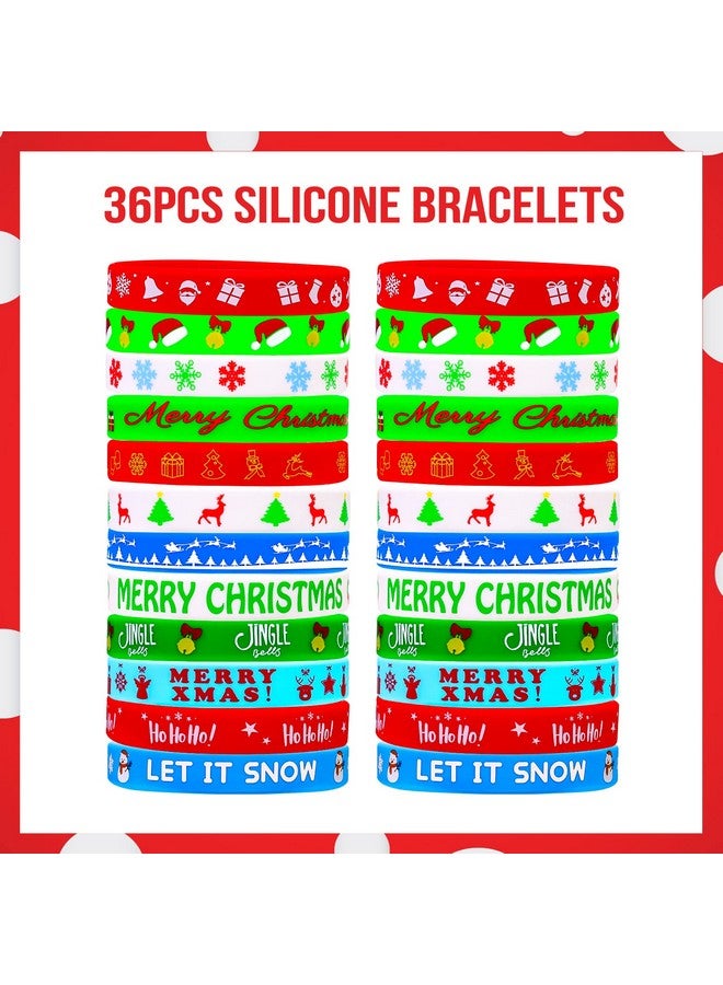 MGparty 72Pcs Christmas Slap Bracelets Silicone Bracelets Bulk Party Favors Toys For Kids Xmas Party Favors Christmas Stocking Stuffers Gifts Goodie Bag Stuffers - Image 3