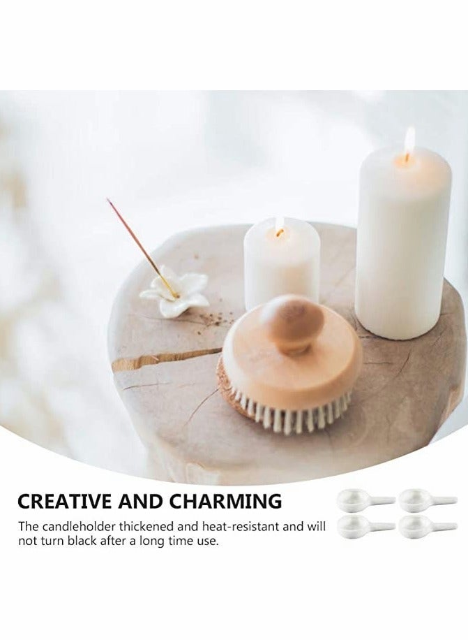 Y&D 4pcs Ceramic Tea Light Holder small Tealight Candle Spoon Oil Burner mini Essential Incense Aroma Diffuser Furnace Home Decor - Image 3