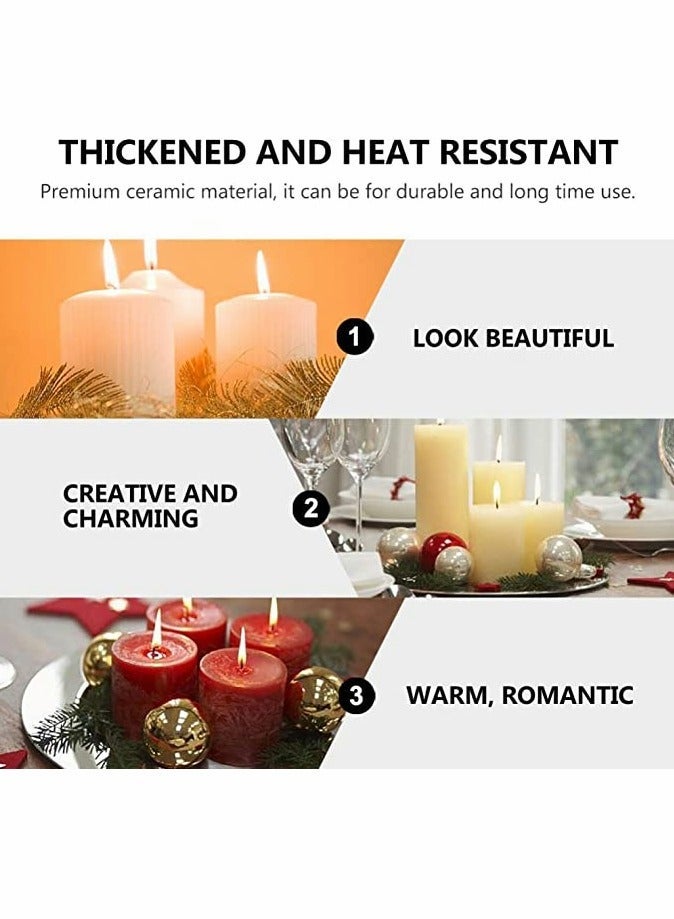 Y&D 4pcs Ceramic Tea Light Holder small Tealight Candle Spoon Oil Burner mini Essential Incense Aroma Diffuser Furnace Home Decor - Image 4