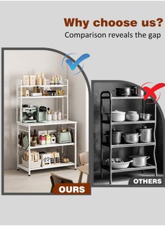 Harlan 5 Tier Kitchen Storage Rack,Coffee Corner Shelf,Baker Rack with Storage Shelves,Microwave Stand,Suit for Kitchen,Living Room,Dining Room  - Image 5