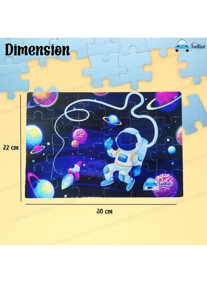 فنبلاست لعبة أحجية الصور المقطوعة من فن بلاست بموضوع الفضاء للأطفال - 24 قطعة أحجية صور مقطوعة للأطفال، أولاد وبنات (متعددة الألوان) - Image 2
