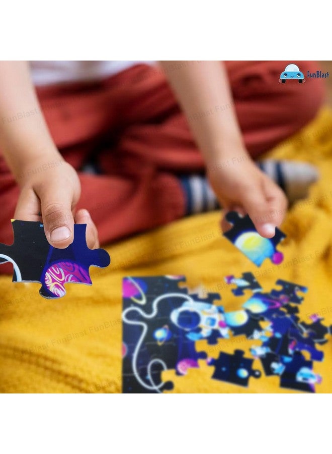 فنبلاست لعبة أحجية الصور المقطوعة من فن بلاست بموضوع الفضاء للأطفال - 24 قطعة أحجية صور مقطوعة للأطفال، أولاد وبنات (متعددة الألوان) - Image 5