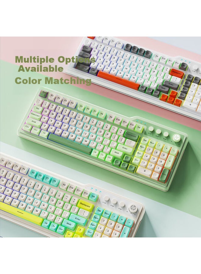 HP لوحة مفاتيح Hp K360 سلكية، تصميم مريح مع إحساس ميكانيكي، للمكتب والألعاب، ليغ أوف ليجندز، لوحة مفاتيح للألعاب الإلكترونية، Aoxue Hanmei، تخطيط 98 مفتاح - Image 2