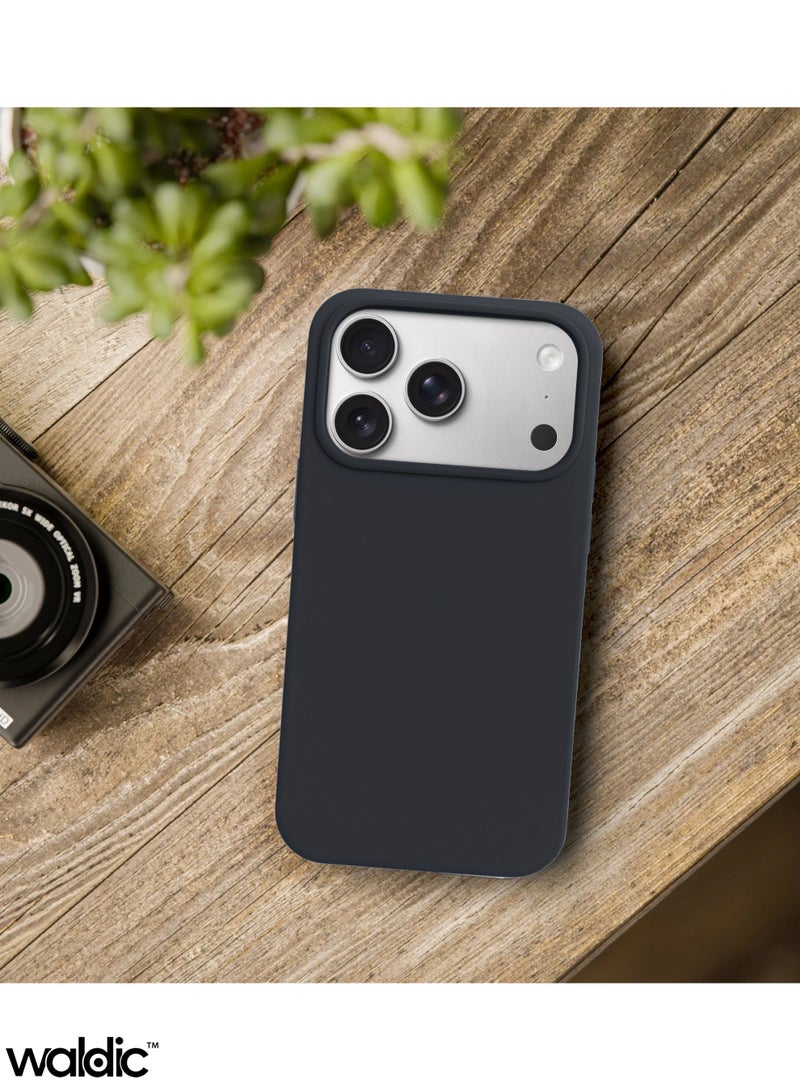 Waldic Apple iPhone 17 Pro Max Silicone Case Cover | Silicone Case Cover Designed for Apple iPhone 17 Pro Max | Apple iPhone 17 Pro Max Case Camera and Drop Protection Thin Protective Back Cover Case for Apple iPhone 17 Pro Max - Dark Grey - Image 5