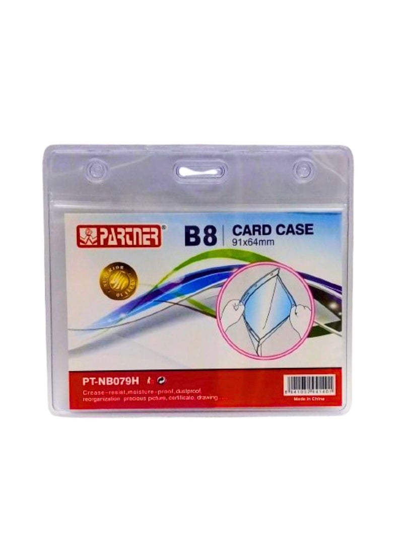 PARTNER ID Card Holders Waterproof Clear Plastic Perfect for Credit Cards, ID Swipe Cards, Key Cards, and Driver's License PVC Material (Pack of 10)  - Image 2