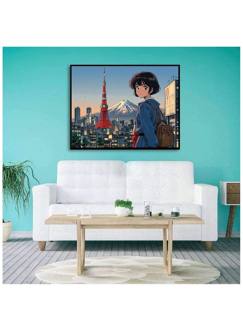 Anna 1000-Piece Vintage Anime Girl and Architecture Landscape Puzzle - Image 2