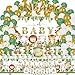 Mpanwen Safari Jungle Baby Shower Decorations Jungle Animal Party Supplies Decor for Boy Girl Showers Birthdays with Banners Cake Topper Cupcake Topper Balloons Sash Corsage - Image 3