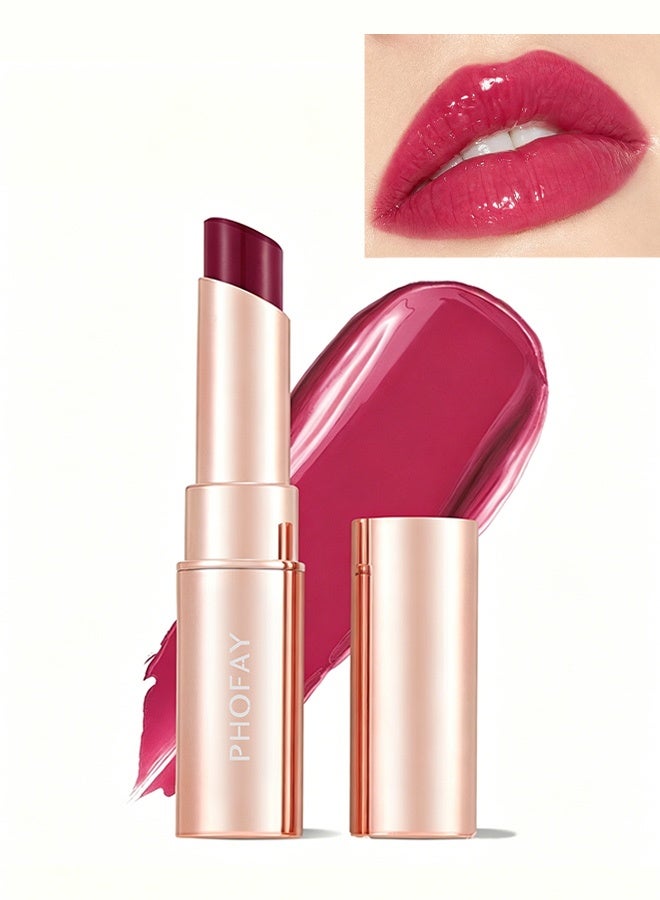 PHOFAY MOISTURIZING LIPSTICK,Long Lasting Moisturizing Lipstick, Smooth Glide Glassy Finish Lip Care Cosmetic For Daily & Party Makeup #05 - Image 1