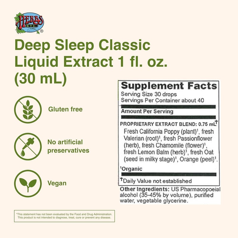 HERBS ETC. Deep Sleep Herbal Supplement - Professional Strength 1 Fl. Oz. for Restful Sleep - Image 3