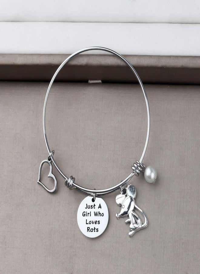 FAADBUK Funny Rat Bracelet Animal Lover Gift Just A Girl Who Loves Rats Jewelry Bracelet Rat Lover Gift Rat Jewelry (Rat Br-S) - Image 3