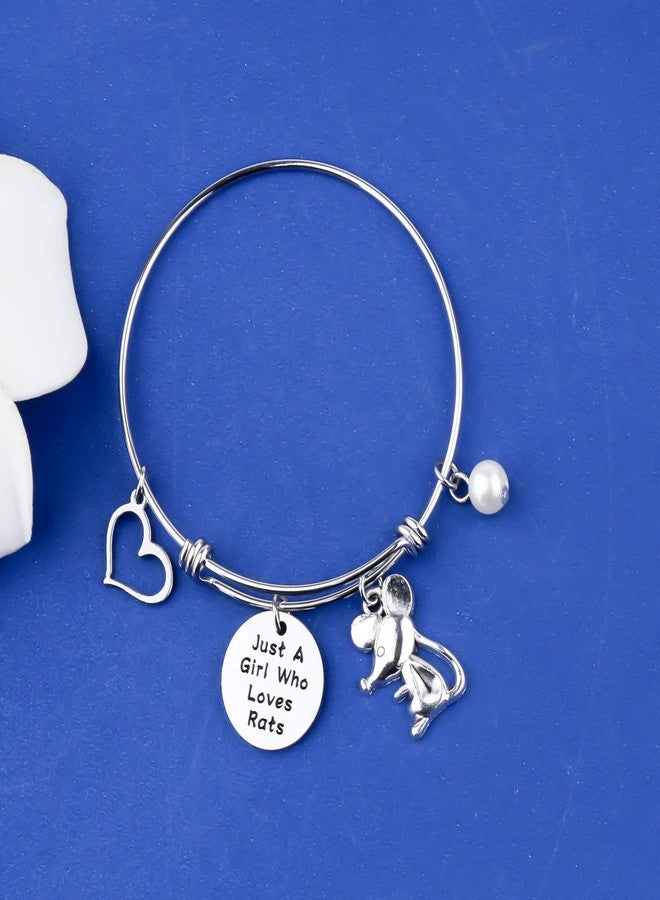 FAADBUK Funny Rat Bracelet Animal Lover Gift Just A Girl Who Loves Rats Jewelry Bracelet Rat Lover Gift Rat Jewelry (Rat Br-S) - Image 4