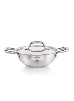 coconut Elementary Stainless Steel Hammered Design Capsulated Kadai for Cook n Serve - 1 Unit - Capacity - 1000ML