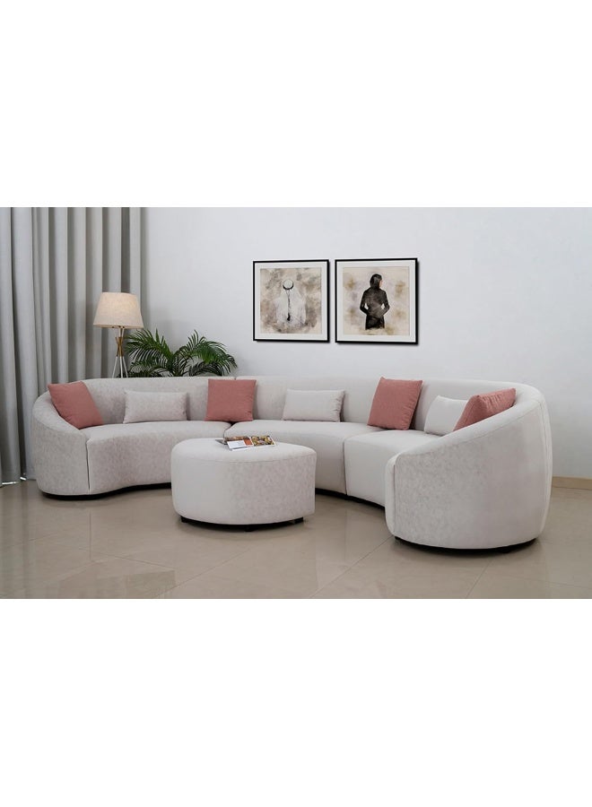 Zayn comforts Modern 5-Seater Semi-Circular Fabric Sofa â€“ Curved Luxury Sectional Sofa for Living Room Comfort - Image 1