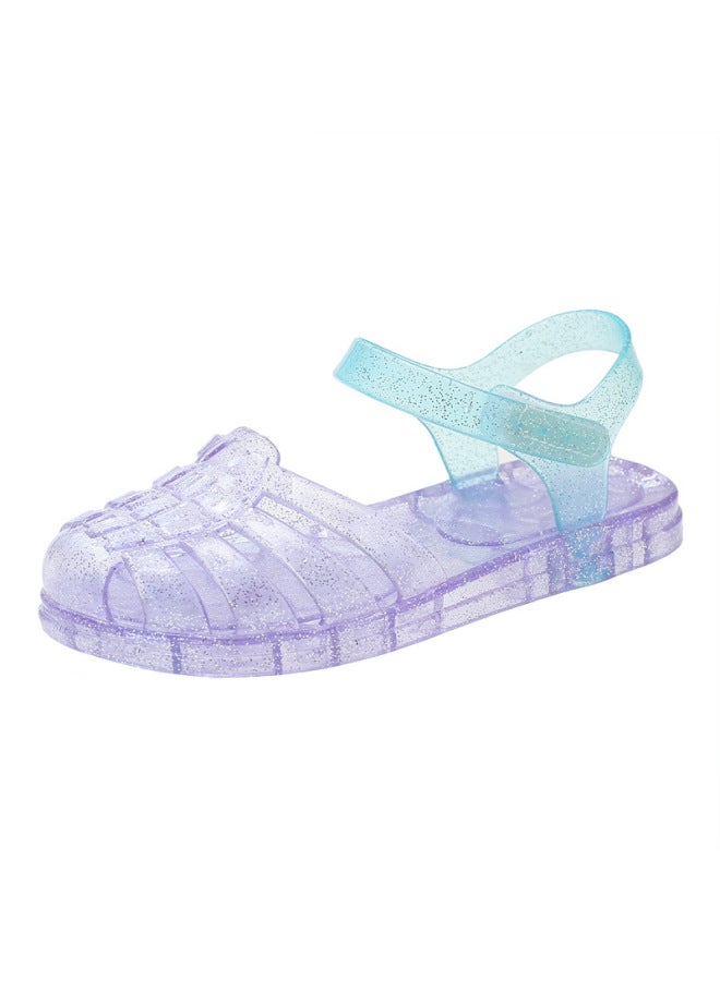 New Children's Sandals Crystal Jelly Princess Shoes Baby's Hole Shoes Girls' Roman Shoes Soft Sole Beach Shoes Summer